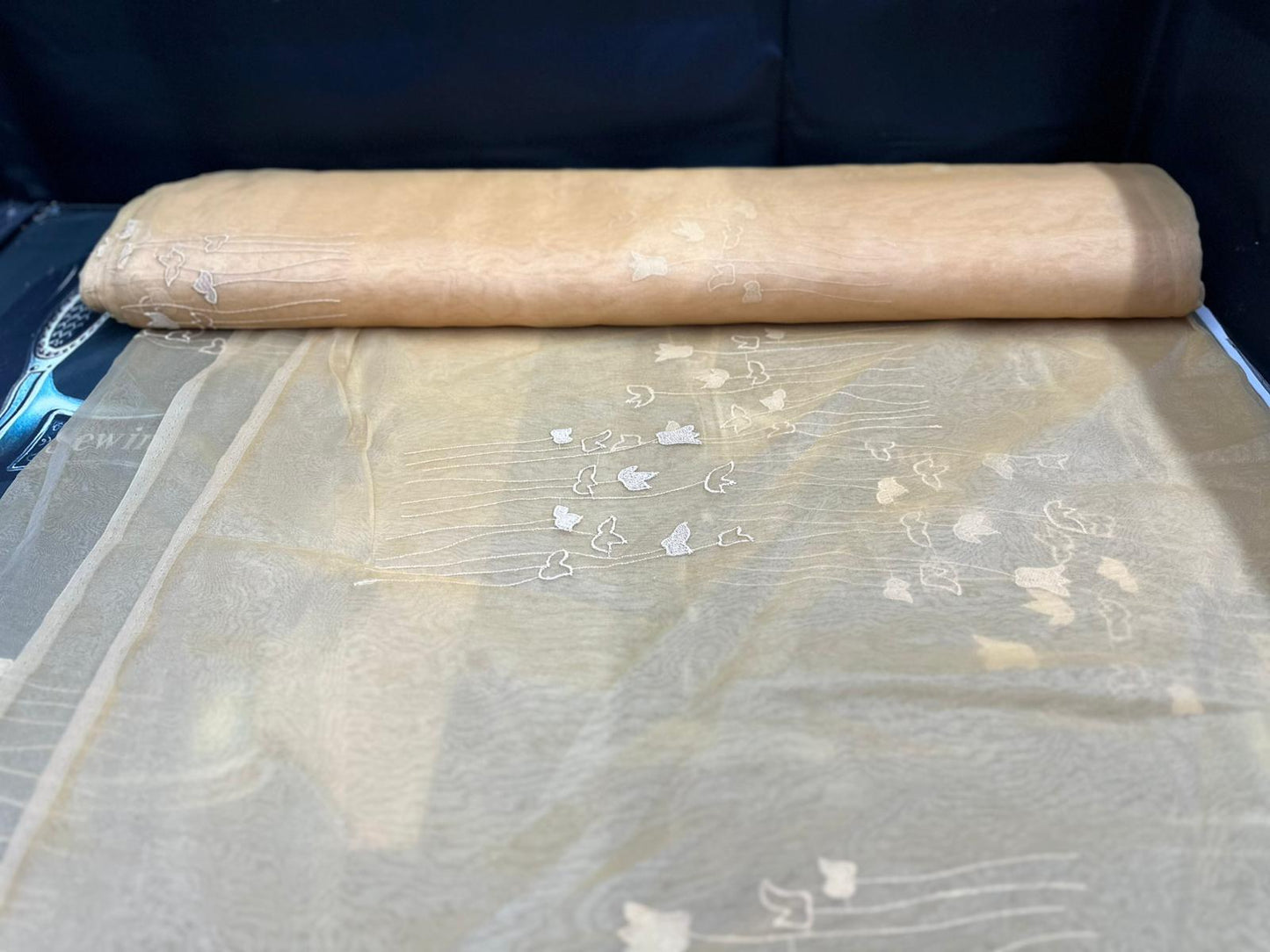 Transparenter Voile-Vorhang in Weiß – 1,45m x 2,50m – Dezente horizontale Webstruktur