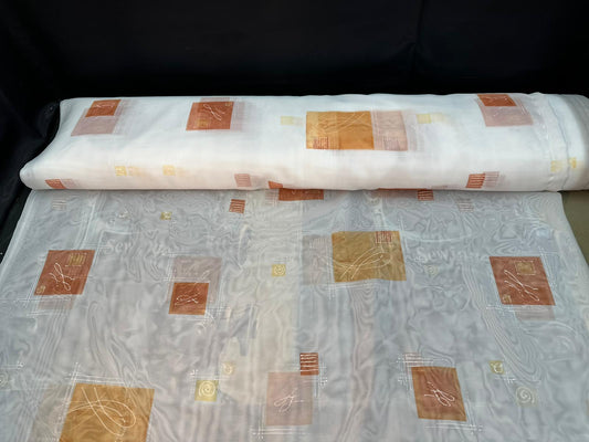 Transparenter Voile-Vorhang in Weiß – 1,45 m x 2,50 m – Elegante vertikale Webstruktur.