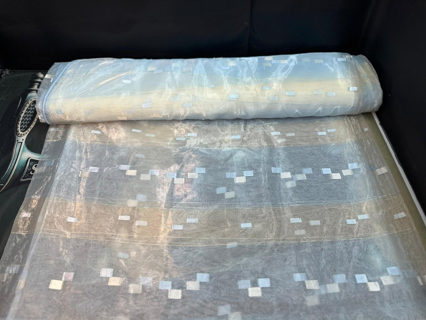 Zeitloser Vorhang mit horizontalen Streifen – Natur & Beige – 1.45 m x 2.50 m.